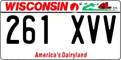 WI license plate 261XVV