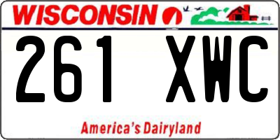 WI license plate 261XWC