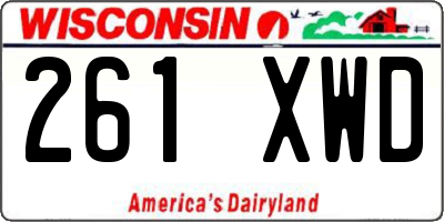 WI license plate 261XWD