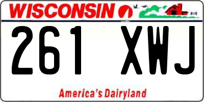 WI license plate 261XWJ