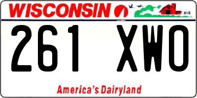 WI license plate 261XWO