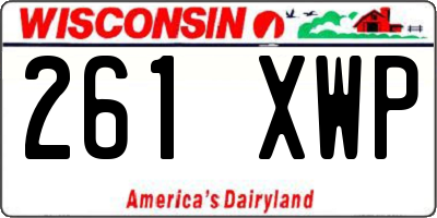 WI license plate 261XWP