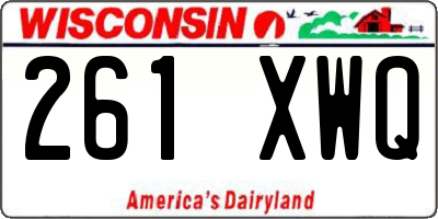 WI license plate 261XWQ