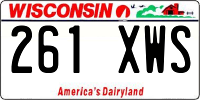 WI license plate 261XWS