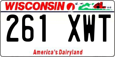 WI license plate 261XWT