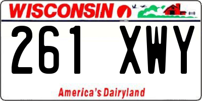 WI license plate 261XWY