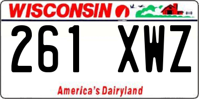 WI license plate 261XWZ