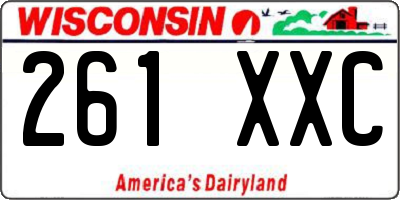 WI license plate 261XXC