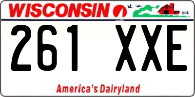 WI license plate 261XXE