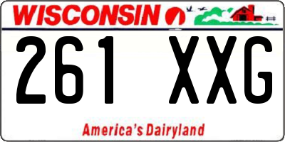 WI license plate 261XXG