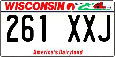 WI license plate 261XXJ