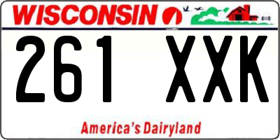 WI license plate 261XXK