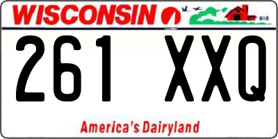 WI license plate 261XXQ