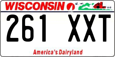 WI license plate 261XXT