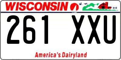 WI license plate 261XXU