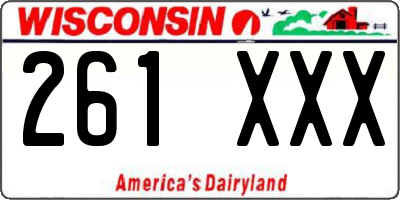 WI license plate 261XXX