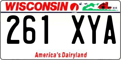 WI license plate 261XYA