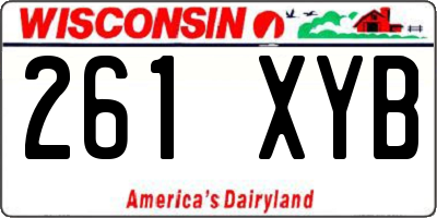 WI license plate 261XYB