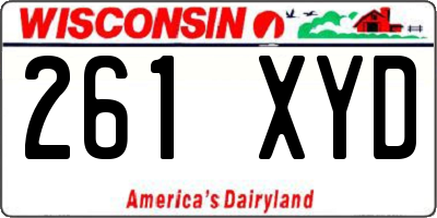 WI license plate 261XYD