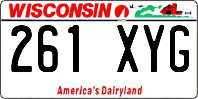 WI license plate 261XYG