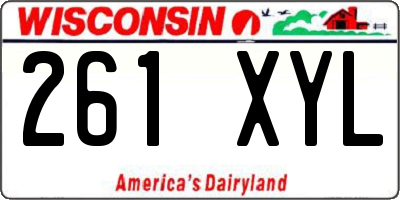 WI license plate 261XYL