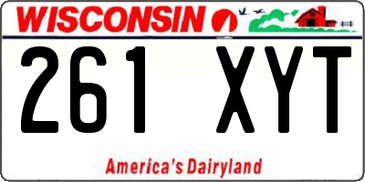 WI license plate 261XYT