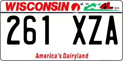 WI license plate 261XZA