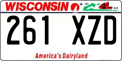 WI license plate 261XZD