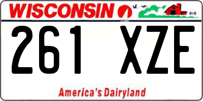 WI license plate 261XZE