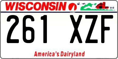 WI license plate 261XZF