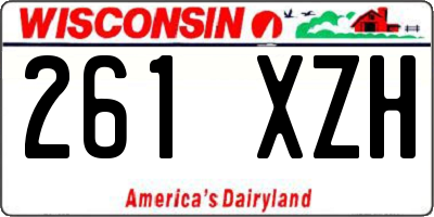 WI license plate 261XZH