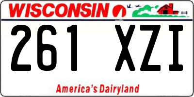 WI license plate 261XZI