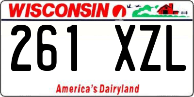 WI license plate 261XZL