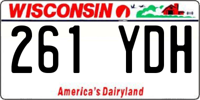 WI license plate 261YDH