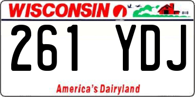 WI license plate 261YDJ