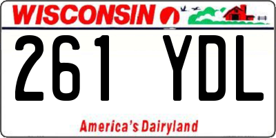WI license plate 261YDL