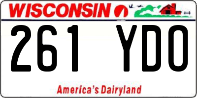 WI license plate 261YDO