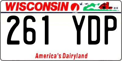 WI license plate 261YDP