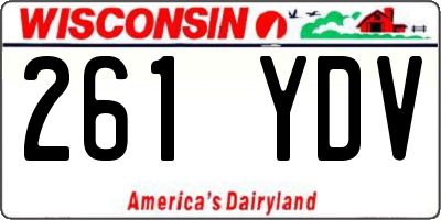 WI license plate 261YDV