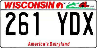 WI license plate 261YDX
