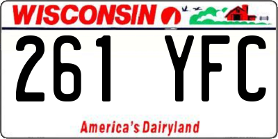 WI license plate 261YFC