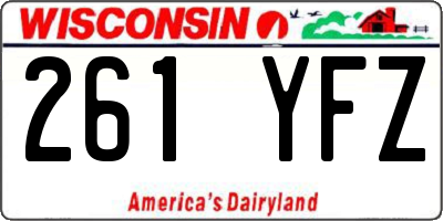 WI license plate 261YFZ