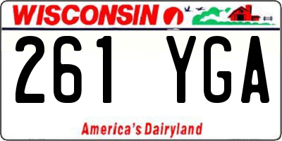 WI license plate 261YGA