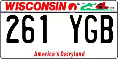 WI license plate 261YGB