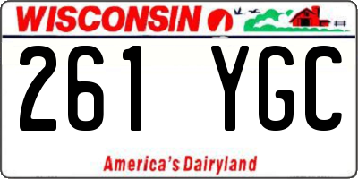 WI license plate 261YGC