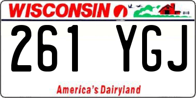 WI license plate 261YGJ