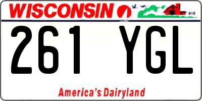 WI license plate 261YGL