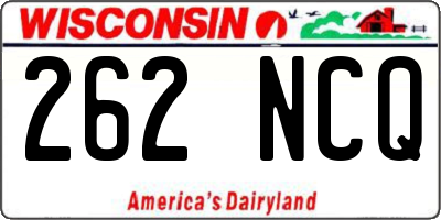 WI license plate 262NCQ