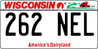WI license plate 262NEL