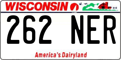 WI license plate 262NER